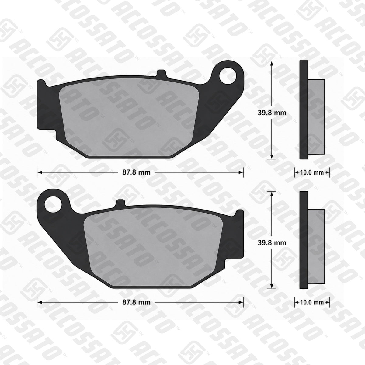 Pastiglie freno per Benelli, Honda, Suzuki marca Accossato codice AGPP181