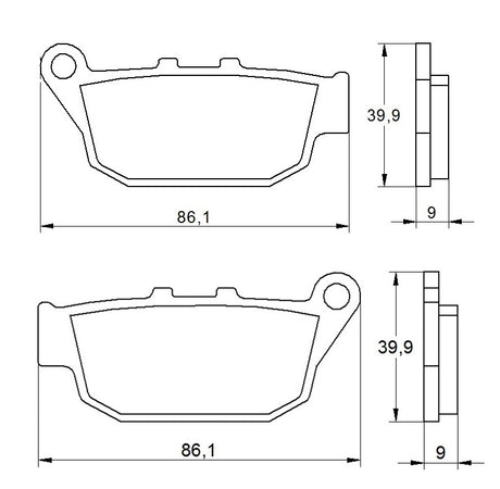 Pastiglie freno per Honda, Kawasaki, Suzuki marca Accossato codice AGPP185