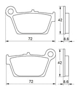 Pastiglie freno per Yamaha marca Accossato codice AGPP188