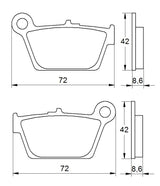 Pastiglie freno per Yamaha marca Accossato codice AGPP188