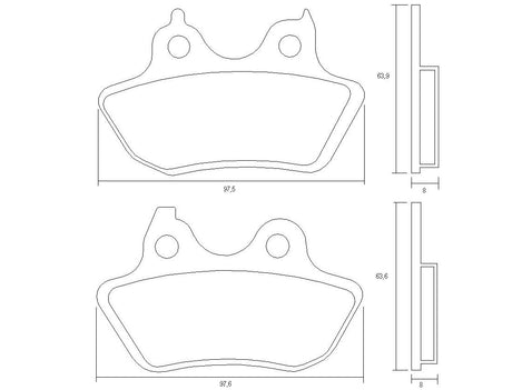 Pastiglie freno per Harley Davidson marca Accossato codice AGPP214