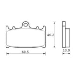Kit Pastiglie Freno Accossato Per Moto, Mescola Made In Italy, codice AGPP229
