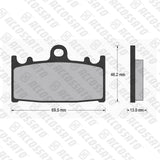 Kit Pastiglie Freno Accossato Per Moto, Mescola Made In Italy, codice AGPP229