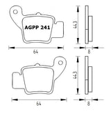 Pastiglie freno per AJP marca Accossato codice AGPP241