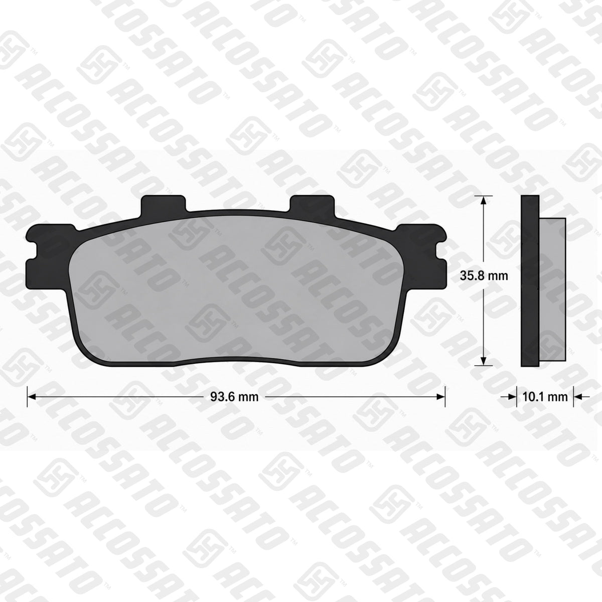 Pastiglie freno per Daelim, Peugeot, SYM, TGB marca Accossato codice AGPP245