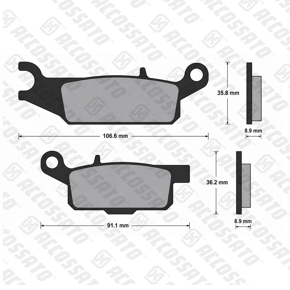 Pastiglie freno per Yamaha marca Accossato codice AGPP257