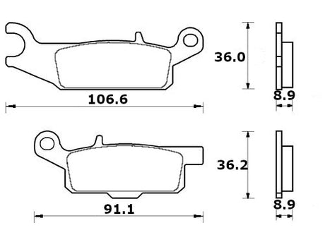 Pastiglie freno per Yamaha marca Accossato codice AGPP257