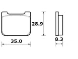 Kit Pastiglie Freno Accossato Per Moto, Mescola Made In Italy, codice AGPP258