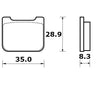 Kit Pastiglie Freno Accossato Per Moto, Mescola Made In Italy, codice AGPP258