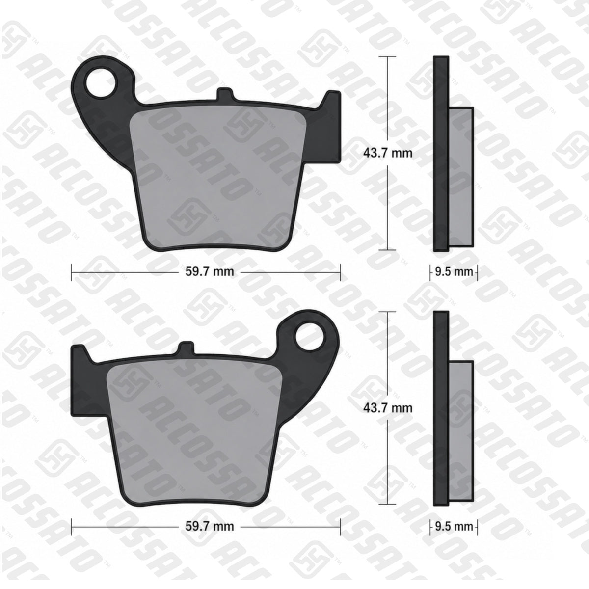 Pastiglie freno per Honda, Suzuki marca Accossato codice AGPP72