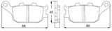 Pastiglie freno per Honda, Kawasaki, Suzuki, Yamaha marca Accossato codice AGPP88