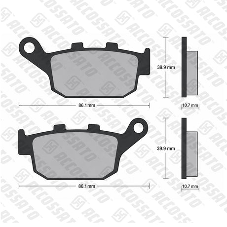 Pastiglie freno per Honda, Yamaha marca Accossato codice AGPP89