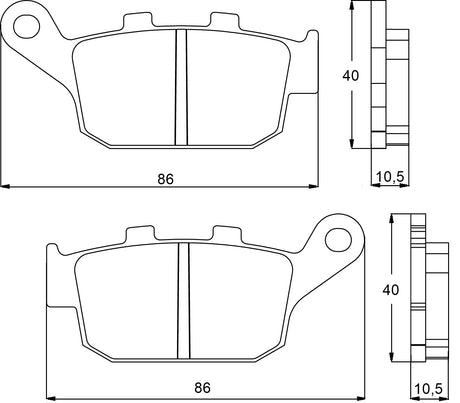 Pastiglie freno per Honda, Yamaha marca Accossato codice AGPP89
