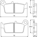 Pastiglie freno per Honda, Kawasaki, Suzuki, Yamaha marca Accossato codice AGPP90