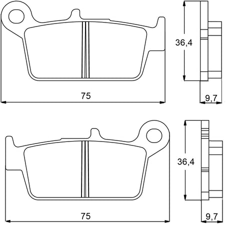 Pastiglie freno per Honda, Kawasaki, Suzuki, Yamaha marca Accossato codice AGPP90