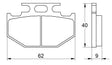 Pastiglie freno per Kawasaki, Suzuki, Yamaha marca Accossato codice AGPP99