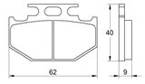 Pastiglie freno per Kawasaki, Suzuki, Yamaha marca Accossato codice AGPP99