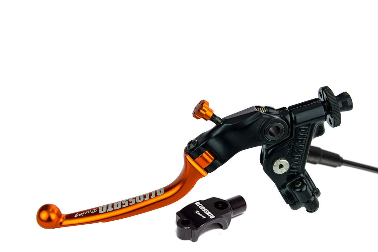 Comando Frizione A Cavo Accossato Con Leva Snodata Colorata (Pomello+Leva) Con Micro E Supporto Specchietto Inclusi - Supporto specchio: M8