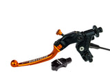 Comando Frizione A Cavo Accossato Con Leva Snodata Colorata (Pomello+Leva) Con Micro E Supporto Specchietto Inclusi - Supporto specchio: M8