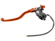 Comando Frizione A Cavo Racing Accossato Nuova Versione Con Interasse Regolabile (24mm-29mm), Leva Fissa Colorata (Pomello+Leva+Regolatore) e Micro Incluso