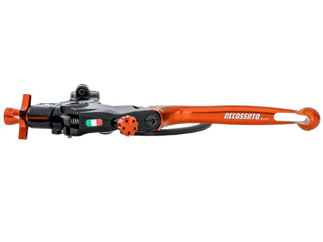 Comando Frizione A Cavo Accossato Con Interasse Regolabile (24mm-29mm), Leva Snodata Colorata (Pomello+Leva+Regolatore) e Micro Incluso, Attacco 1 pollice