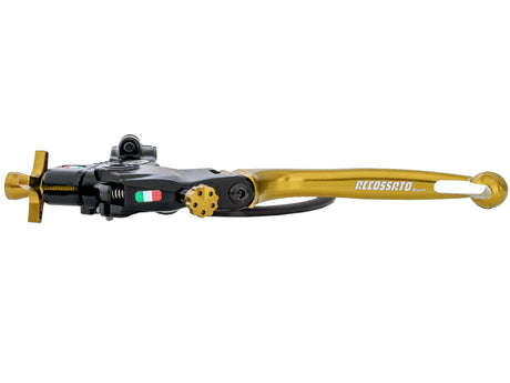 Comando Frizione A Cavo Accossato Con Interasse Regolabile (24mm-29mm), Leva Snodata Colorata (Pomello+Leva+Regolatore) e Micro Incluso, Attacco 1 pollice
