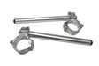 Coppia Di Semimanubri con Morsetto Di Bloccaggio, Composto Da 2 Semi-Gusci, Inclinazione 10 gradi - Diametro forcella: 52 mm, Colore braccialetto: Argento