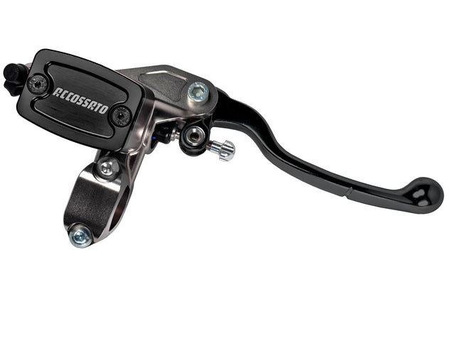 Pompa Freno Assiale Accossato Con Vaschetta Integrata, pistone 13.5 mm, per Moto Offroad, Scooter e Pitbike