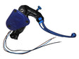 Pompa Freno Ready To Brake Accossato 16x16 Con Leva Snodata Colorata (Pomello+Leva) - Supporto specchio: - N/A, Vaschetta in Alluminio Integrata: Blu