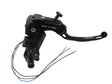 Pompa Freno Ready To Brake Accossato 16x16 Con Leva Snodata Colorata (Pomello+Leva) - Supporto specchio: M8, Vaschetta in Alluminio Integrata: - N/A