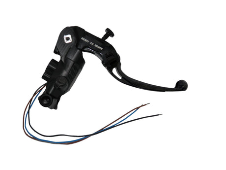 Pompa Freno Ready To Brake Accossato PRS 16x17-18-19 Con Leva Snodata Colorata (Pomello+Leva) - Opzioni leva: RST, Supporto specchio: M8, Vaschetta in Alluminio Integrata: - N/A