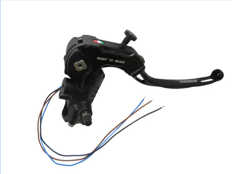 Pompa Freno Ready To Brake Accossato PRS 16x17-18-19 Con Leva Snodata Colorata (Pomello+Leva) - Opzioni leva: RST, Supporto specchio: - N/A, Vaschetta in Alluminio Integrata: - N/A