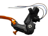 Pompa Freno Ready To Brake Accossato PRS 16x17-18-19 Con Leva Snodata Colorata (Pomello+Leva) - Supporto specchio: - N/A, Vaschetta in Alluminio Integrata: - N/A