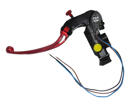 Pompa Freno Ready To Brake Accossato PRS 16x17-18-19 Con Leva Snodata Colorata (Pomello+Leva) - Opzioni leva: RST, Supporto specchio: - N/A, Vaschetta in Alluminio Integrata: - N/A