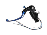 Pompa Frizione Ready To Brake Accossato 16x16 Con Leva Snodata Colorata (Pomello+Leva) - Supporto specchio: M10, Vaschetta in Alluminio Integrata: - N/A