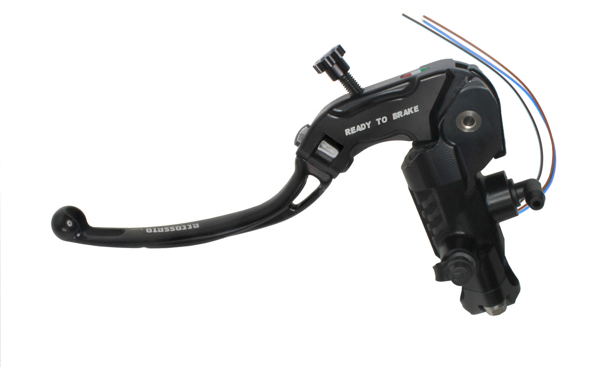 Pompa Frizione Ready To Brake Accossato 16x16 Con Leva Snodata Colorata (Pomello+Leva) - Supporto specchio: - N/A, Vaschetta in Alluminio Integrata: - N/A