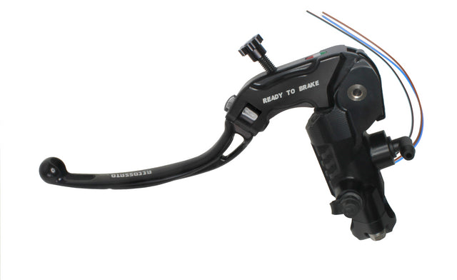 Pompa Frizione Ready To Brake Accossato 16x16 Con Leva Snodata Colorata (Pomello+Leva) - Supporto specchio: - N/A, Vaschetta in Alluminio Integrata: - N/A