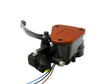 Pompa Frizione Ready To Brake Accossato 16x16 Con Leva Snodata Colorata (Pomello+Leva) - Supporto specchio: - N/A, Vaschetta in Alluminio Integrata: Arancione