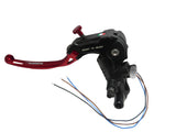 Pompa Frizione Ready To Brake Accossato 16x16 Con Leva Snodata Colorata (Pomello+Leva) - Supporto specchio: M10, Vaschetta in Alluminio Integrata: - N/A