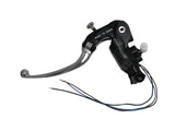 Pompa Frizione Ready To Brake Accossato 16x16 Con Leva Snodata Colorata (Pomello+Leva) - Supporto specchio: M10, Vaschetta in Alluminio Integrata: - N/A