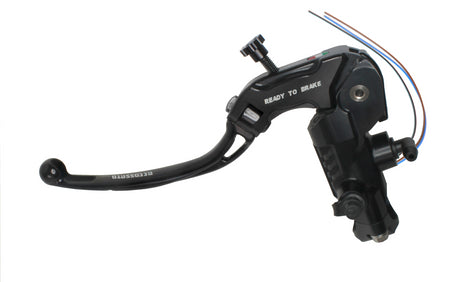 Pompa Frizione Ready To Brake Accossato 16x18 Con Leva Snodata Colorata (Pomello+Leva) - Supporto specchio: - N/A, Vaschetta in Alluminio Integrata: - N/A