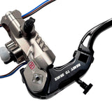 Pompa Frizione Ready To Brake Accossato PRS 16x15-16-17 Con Leva Snodata Colorata (Pomello+Leva) - Opzioni leva: RST, Supporto specchio: - N/A, Vaschetta in Alluminio Integrata: - N/A