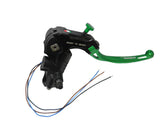 Pompa Freno Ready To Brake Accossato PRS 17x17-18-19 Con Leva Snodata Colorata (Pomello+Leva) - Opzioni leva: RST, Supporto specchio: - N/A, Vaschetta in Alluminio Integrata: - N/A