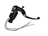 Pompa Freno Ready To Brake Accossato PRS 17x17-18-19 Con Leva Snodata Colorata (Pomello+Leva) - Opzioni leva: RST, Supporto specchio: M8, Vaschetta in Alluminio Integrata: - N/A