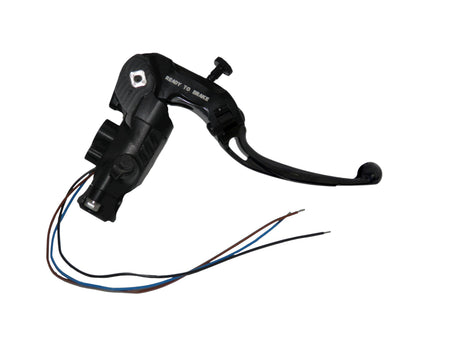 Pompa Freno Ready To Brake Accossato PRS 17x17-18-19 Con Leva Snodata Colorata (Pomello+Leva) - Opzioni leva: RST, Supporto specchio: - N/A, Vaschetta in Alluminio Integrata: - N/A