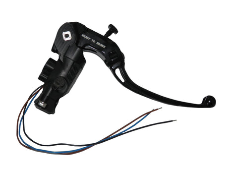 Pompa Freno Ready To Brake Accossato PRS 17x17-18-19 Con Leva Snodata Colorata (Pomello+Leva) - Opzioni leva: RST, Supporto specchio: - N/A, Vaschetta in Alluminio Integrata: - N/A