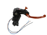 Pompa Freno Ready To Brake Accossato PRS 17x17-18-19 Con Leva Snodata Colorata (Pomello+Leva) - Opzioni leva: RST, Supporto specchio: - N/A, Vaschetta in Alluminio Integrata: - N/A