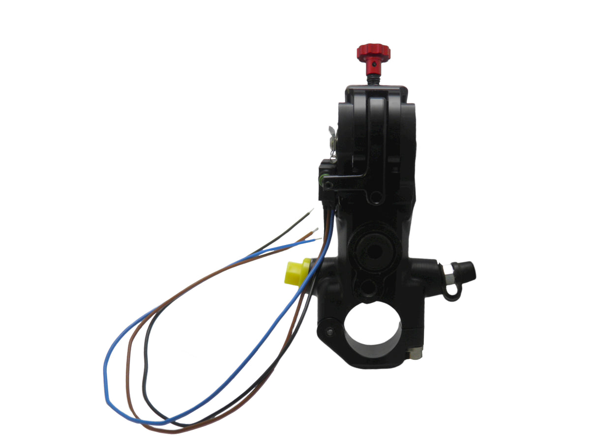 Pompa Freno Ready To Brake Accossato PRS 17x17-18-19 Con Leva Snodata Colorata (Pomello+Leva) - Opzioni leva: RST, Supporto specchio: - N/A, Vaschetta in Alluminio Integrata: - N/A