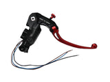 Pompa Freno Ready To Brake Accossato PRS 17x17-18-19 Con Leva Snodata Colorata (Pomello+Leva) - Opzioni leva: RST, Supporto specchio: M8, Vaschetta in Alluminio Integrata: - N/A