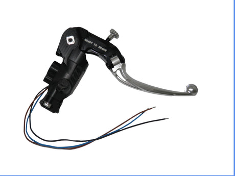 Pompa Freno Ready To Brake Accossato PRS 17x17-18-19 Con Leva Snodata Colorata (Pomello+Leva) - Opzioni leva: RST, Supporto specchio: - N/A, Vaschetta in Alluminio Integrata: - N/A